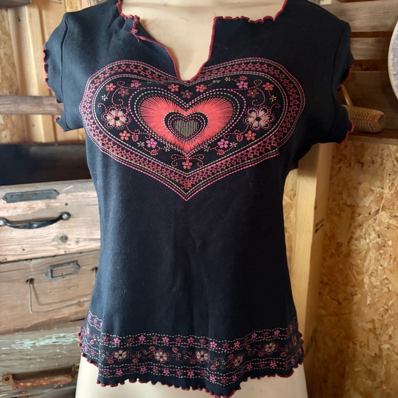Vintage Self Esteem Hearts Top - Picture 1 of 3